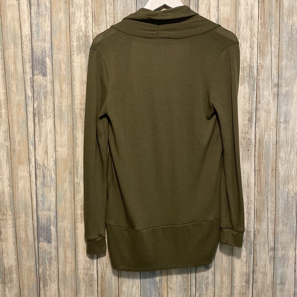 Sws Basic | army green, long sleeve, long open  Cardigan | Size small - Picture 10 of 11